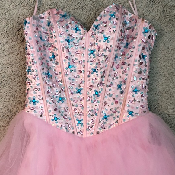 Strapless Beaded Corset Dress - Picture 2 of 3
